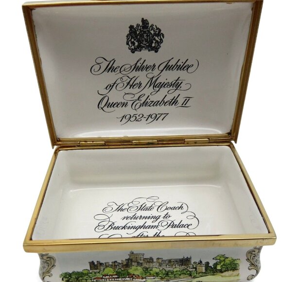 BILSTON And BATTERSEA Limited Edition Silver Jubilee Trinket 1977 England Vintag - Picture 4 of 10